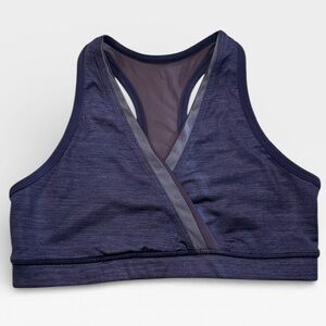 Lululemon Not So Deep V Neck Racerback Mesh Sports Bra Size 6/8 Purple